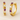 Pendientes de aro huggies en oro amarillo con diamantes y zafiros